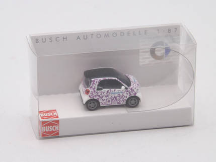 "Busch Automodelle 50723 - Smart Fortwo Coupé \"Diakonie Fulda\" 1:87 - Neu"-image