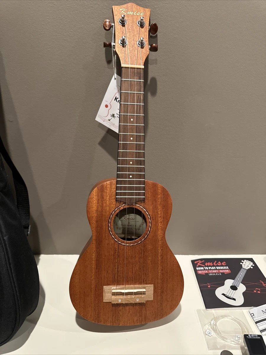 Kmise Soprano Ukulele Concert Ukelele Mahogany w Gig Bag Tuner Strap KMU21S