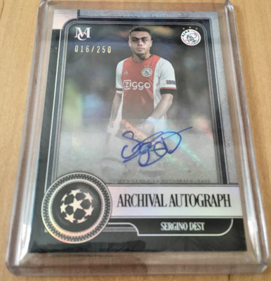 Sergino Dest RC Rookie Auto 2019-20 Museum Collection AJAX Topps 