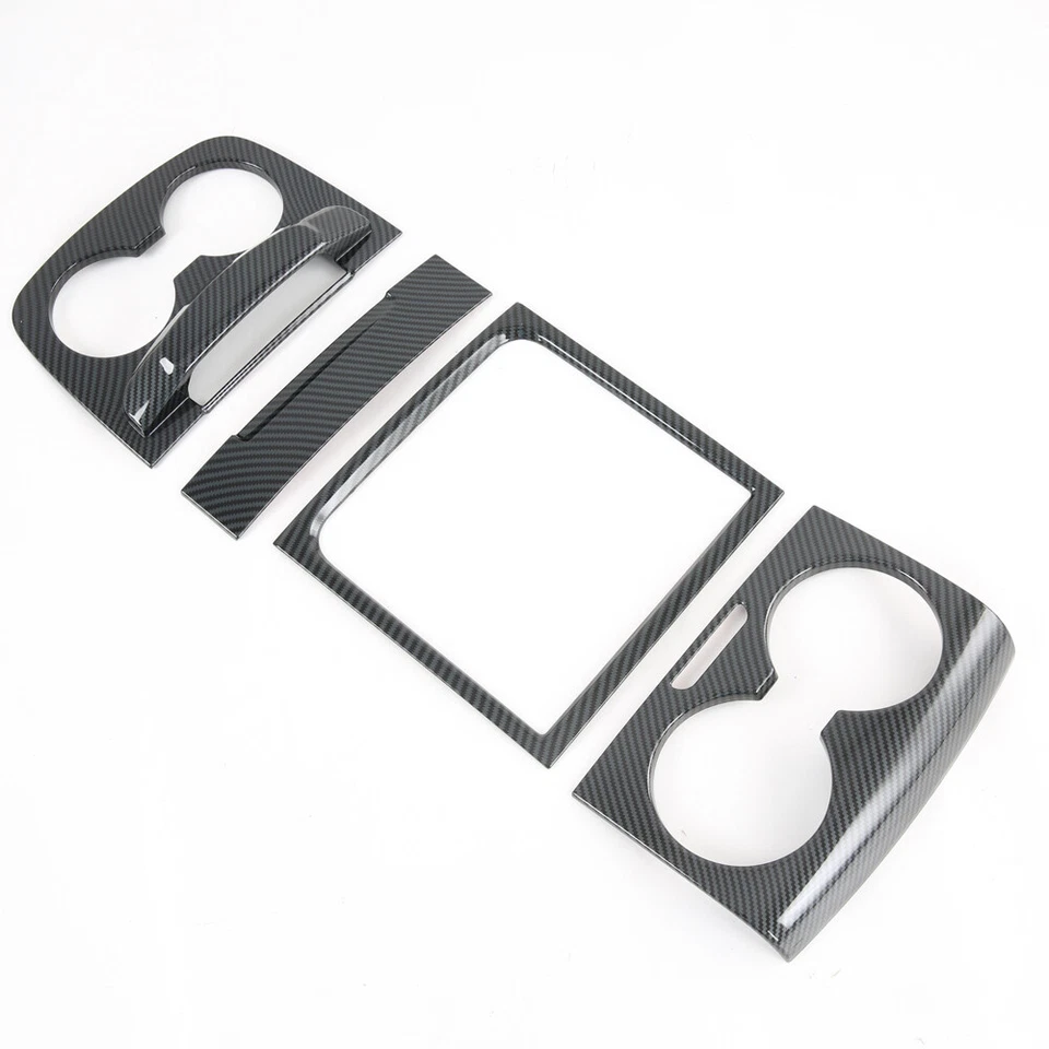 Cubierta portavasos de agua delantero color fibra de carbono para Toyota Sienna 2018-2020 Foto 2 de 4