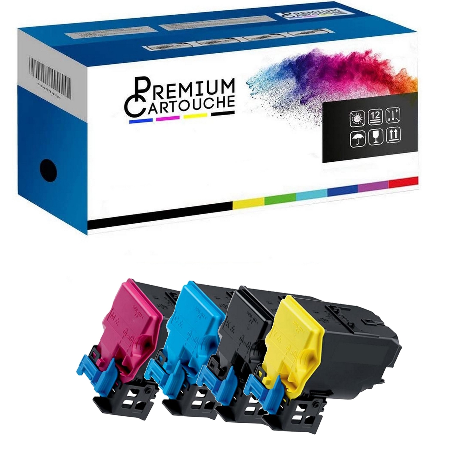 Pack de 4 toners C13S050747 C13S050748 C13S050749 C13S050751 multipack encre laser couleur