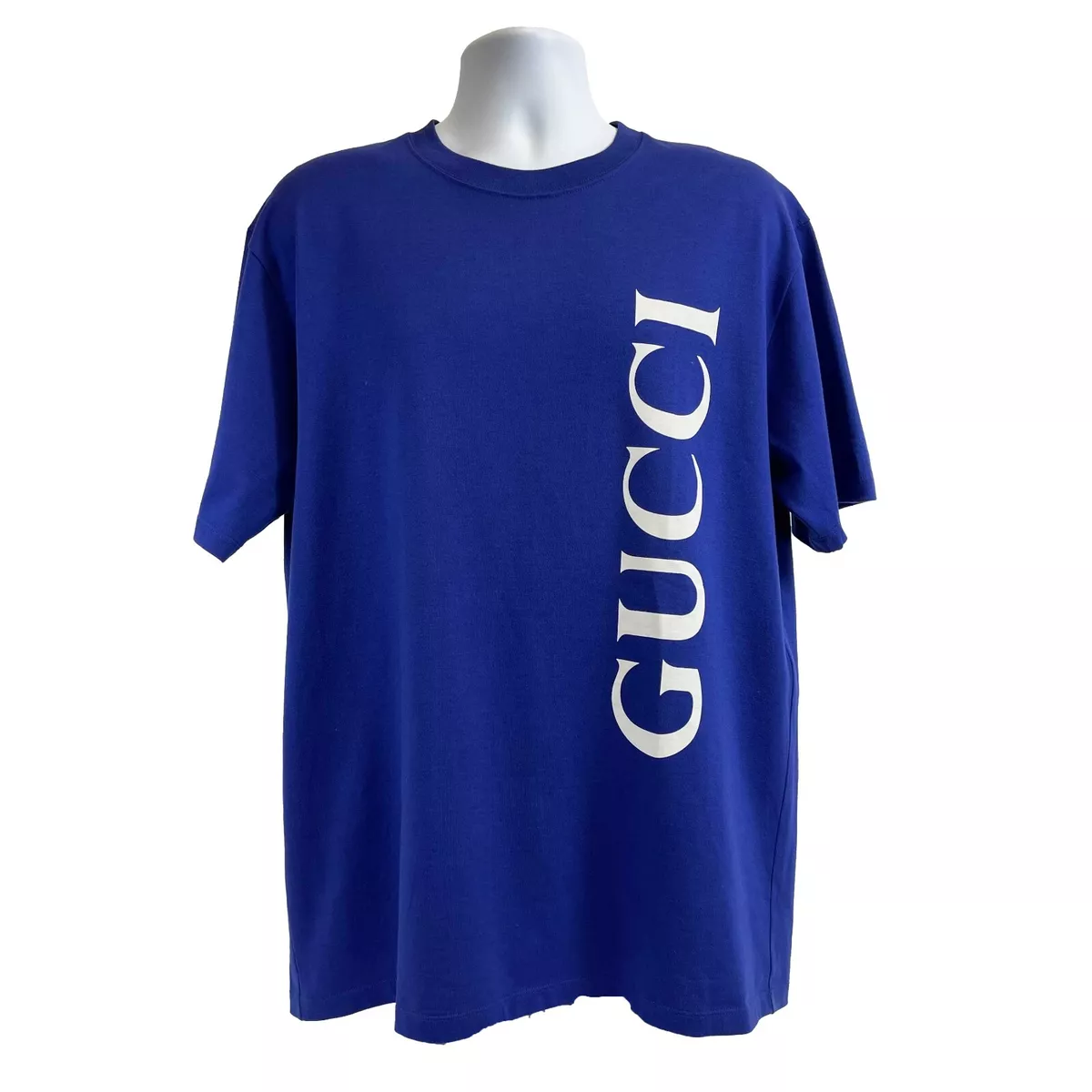 Gucci - Excellent - Men's Logo Print T-shirt - Blue / Purple