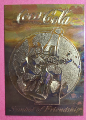 Coca Cola Brass Etch Metal Trading Card BE-1 Symbol Of Friendship #1307