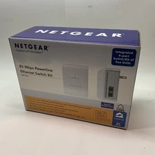 Netgear 85 Mbps Powerline Ethernet Switch Kit of TWO - XEB1004 - Used