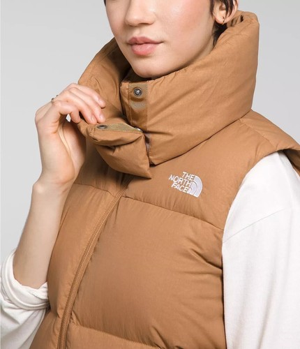 NEW North Face Women's Glacier Basin Down Vest, Almond Butter Tan, X-Large - Picture 3 of 11