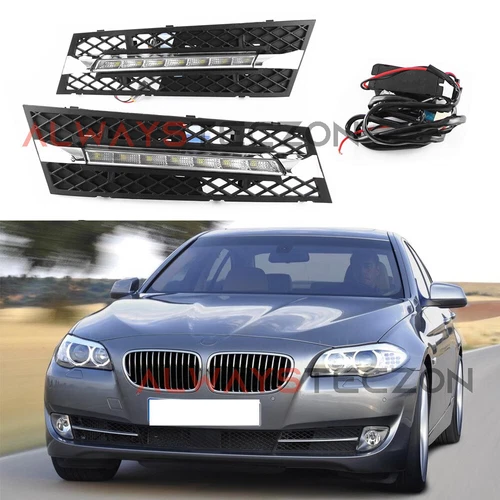 For BMW 5 Series 2010-2013 LED DRL Daytime Running Light Front Bumper Fog Lamp