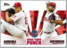 2023 Topps Baseball Series 1 One-Two Punch Aaron Nola-Zack Wheeler 12P-10