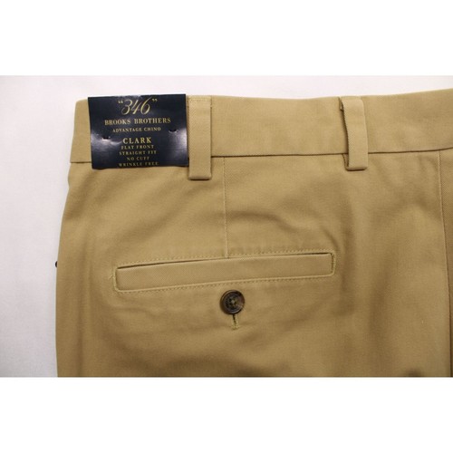 Brooks Brothers Men's Clark Straight Fit Stretch Advancege Chino Brown 36X34 NEW - Picture 4 of 7