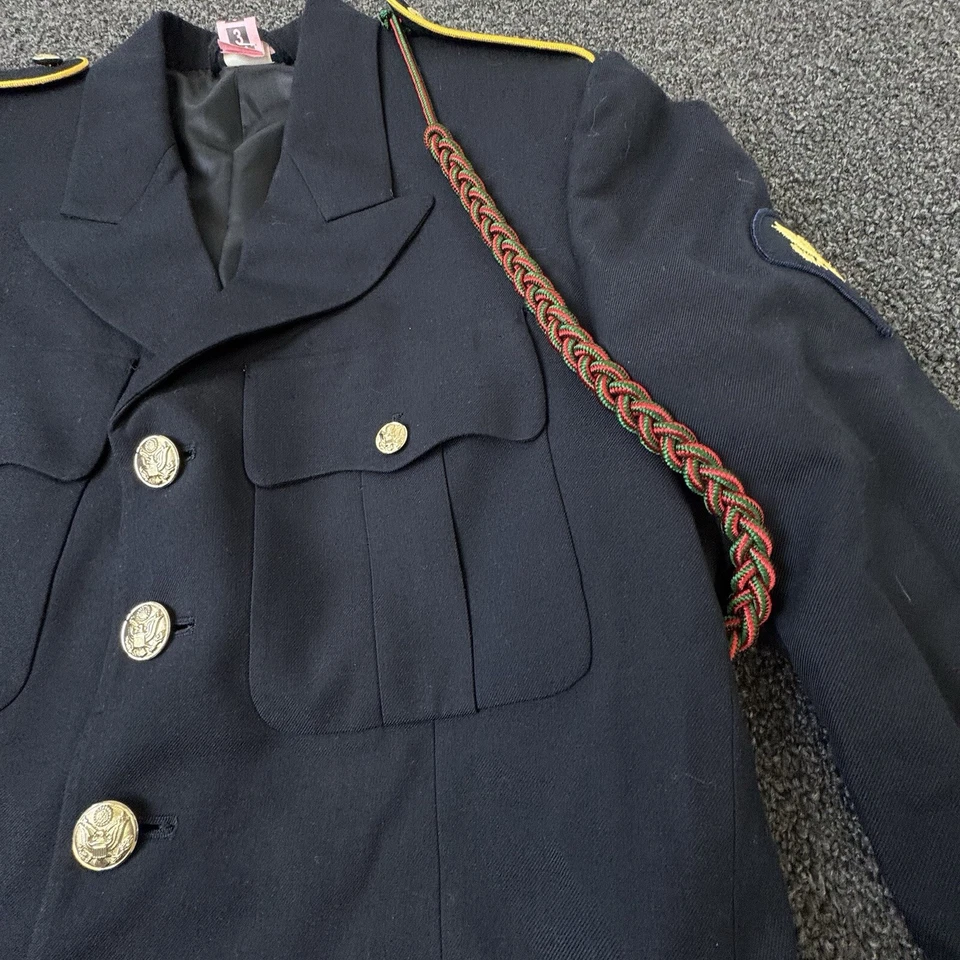 Chaqueta del Ejército de los Estados Unidos para Hombres 38R Negra Militar Aerotransportada Uniforme de Colección Abrigo de Vestido de Lana Foto 2 de 4
