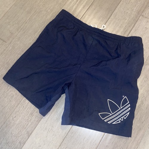 Vtg 80s 90s ADIDAS Shorts Navy Trefoil 