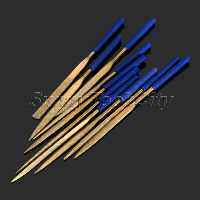 Home Garden 10pcs Titanium Diamond Coating Needle File Set 3x140mm Metal Work Craft Tools Files Funkids In