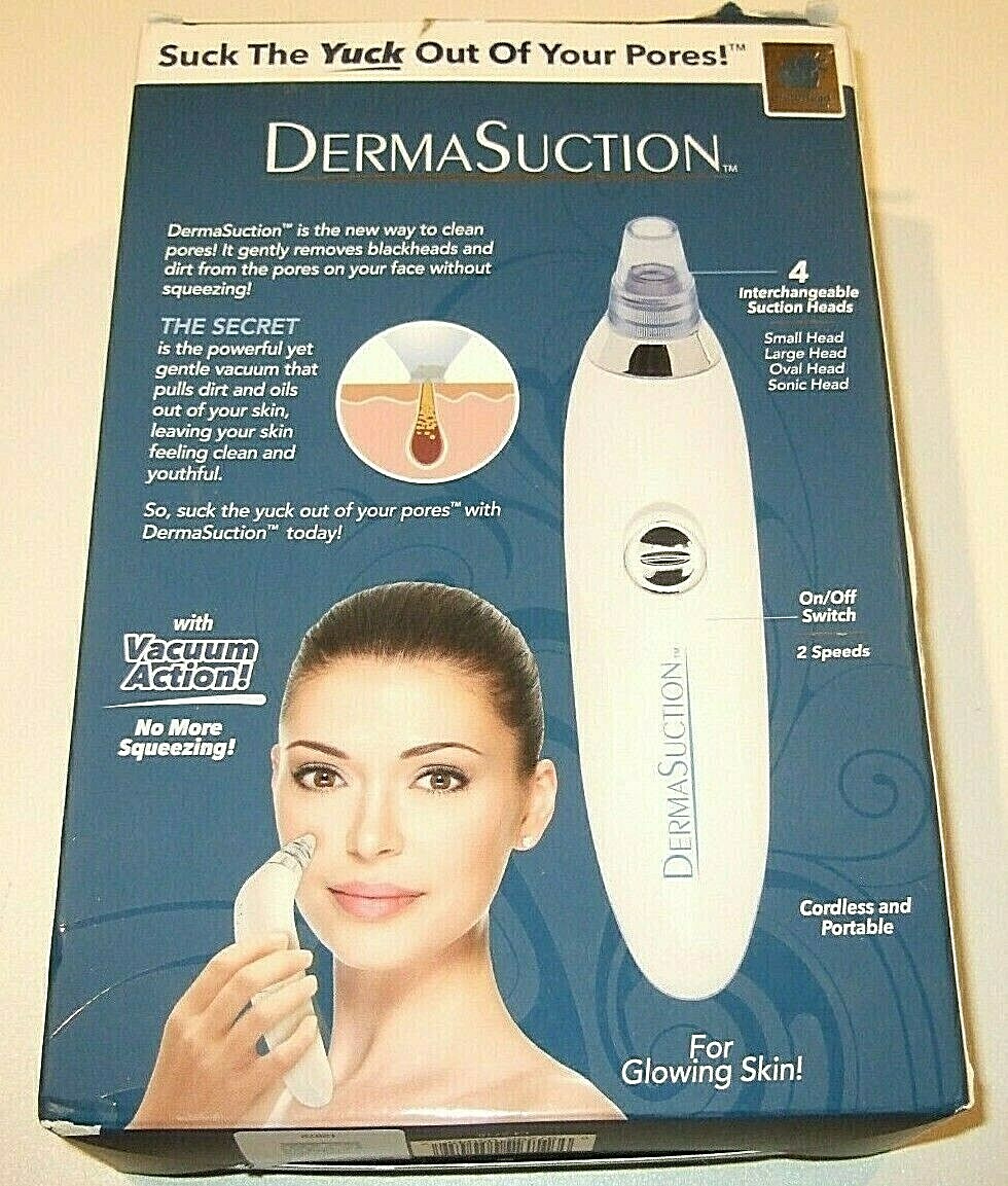 DermaSuction Pore Cleaning Device 4 Interchangeable Heads - Vacuum