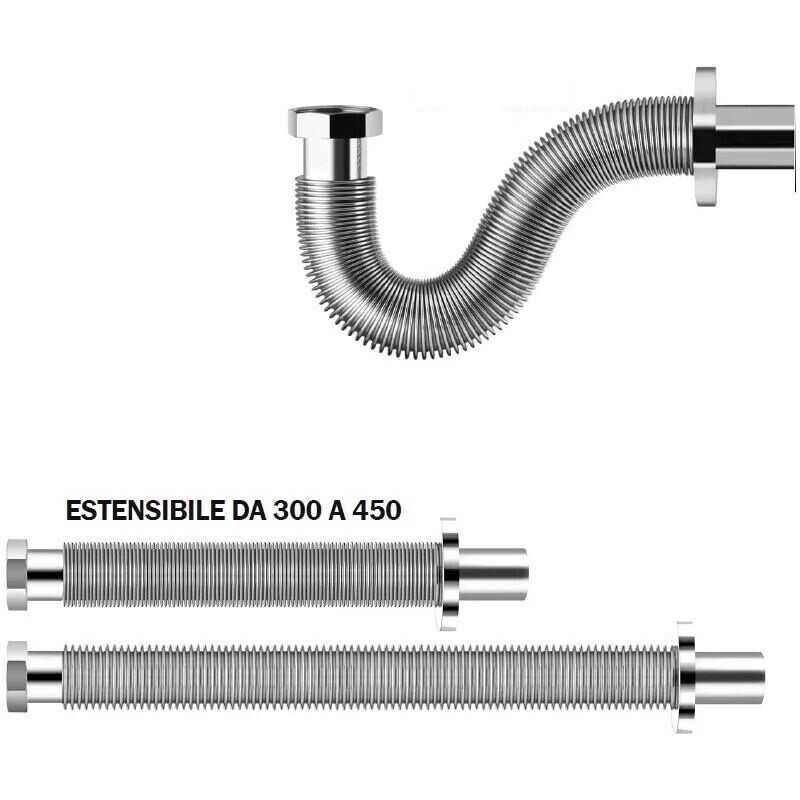 Tubi Flessibili Per Miscelatore Lavello 300mm - Acciaio Inox, M10 X 1/2 BSP, Alta Pressione, Senza Piombo - Foto 7