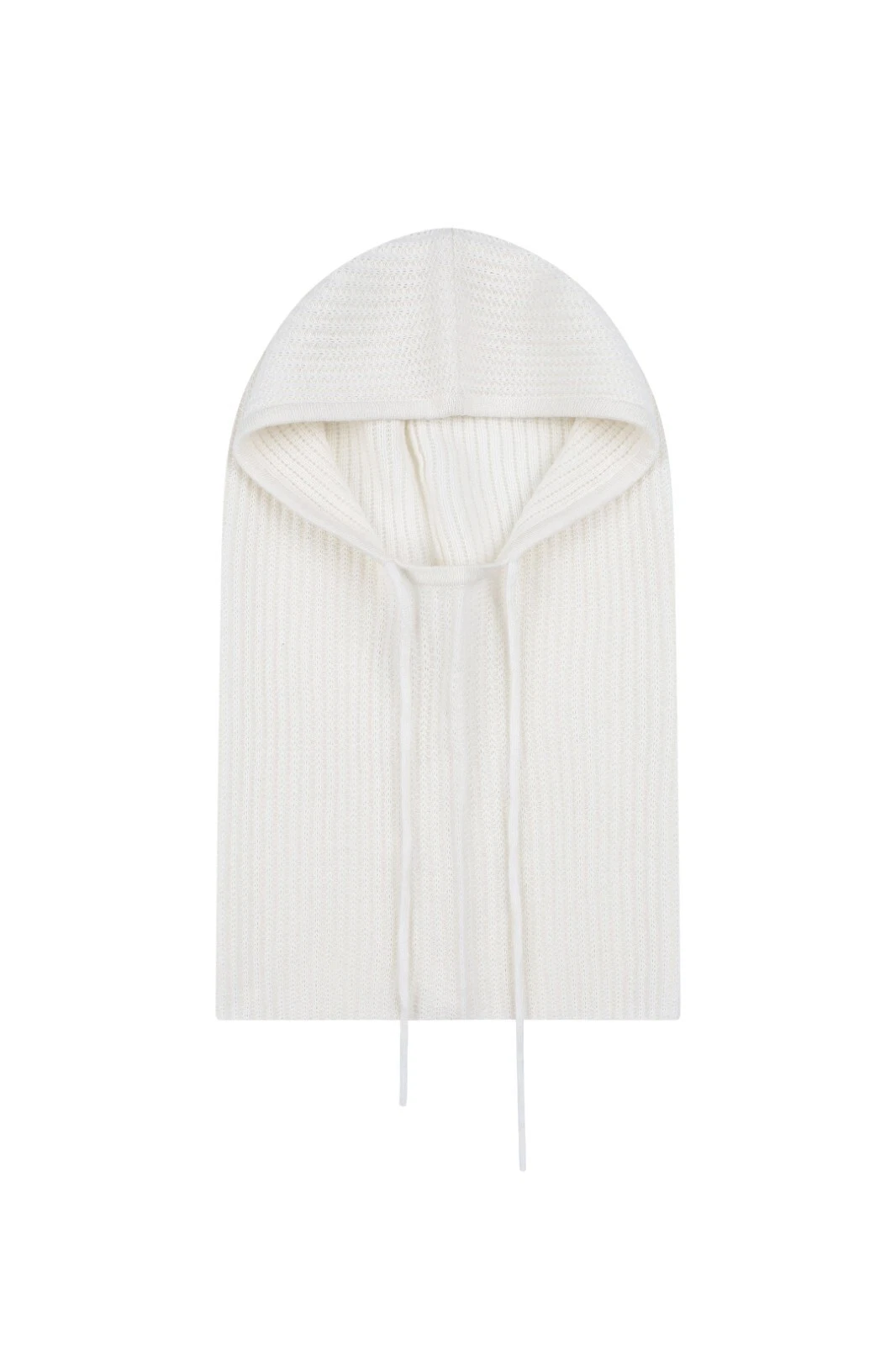 whowhatwear Cashmere Ribbed Balaclava (White)