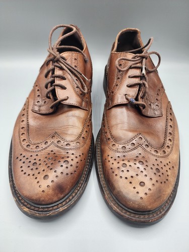 BANANA REPUBLIC PELLE OXFORDS SCARPE ELEGANTI STRINGATE UOMO TAGLIA 10D - Foto 2 di 8