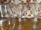 Six Libby glasses with decanter and lid monogram an “A”aproximately 8 inches — photo 4