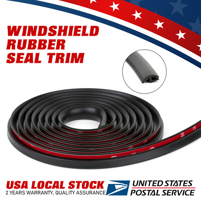 Modigt Universal 10ft/3M Black Edge Trim H-Channel Rubber Seal Edge Trim with US