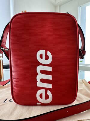 Louis Vuitton x Supreme Epi Danube Red Crossbody Shoulder Bag