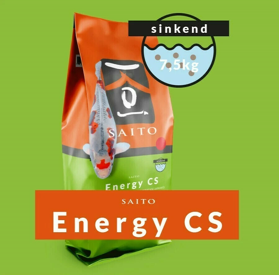 Saito Energy CS 7,5 kg Koifutter 4 mm Körnung sinkend / Teich / Koi / Futter