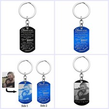 Chase Your Best Dream Personalize Stainless Steel Engraved Navy Dog Tag Keychain