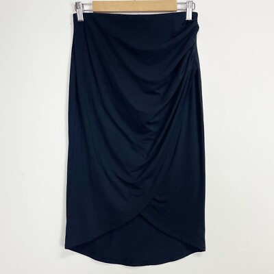 Open Edit Skirt Women Size Small Black Pencil Ruched NEW NWT