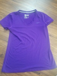 nike dri fit t shirt purple