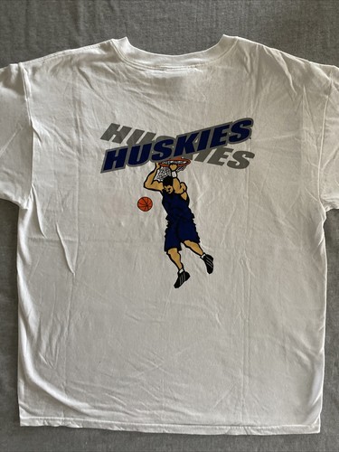 Vintage adidas UConn Huskies Men’s Large T Shirt White New - Picture 4 of 5