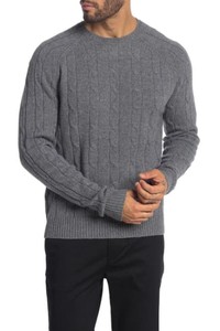 lambswool cable crewneck sweater
