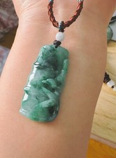 Green Bamboo Jade/jadeite Pendant Necklace Beautiful