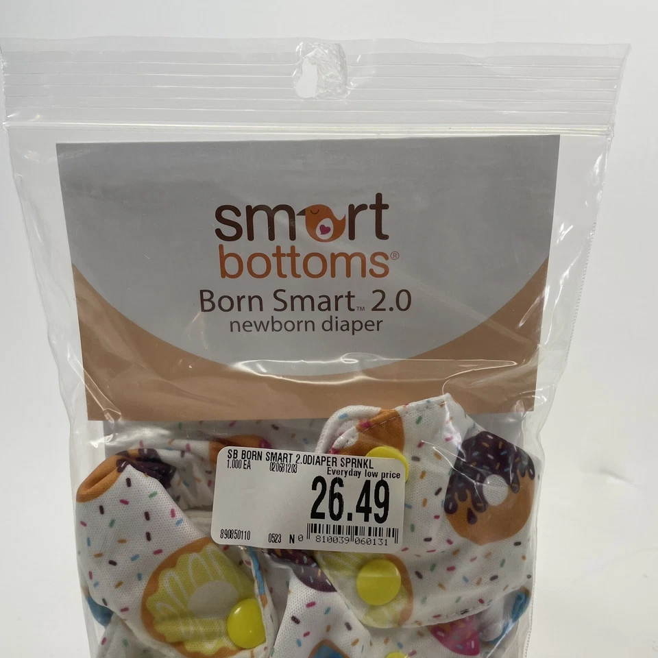 Smart Bottoms Cloth Newborn Diaper (Sprinkles) - Image 2 of 4