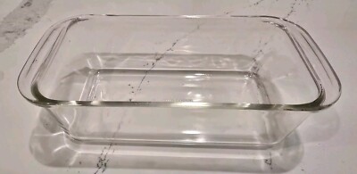 Vintage Pyrex #213 Clear Borosilicate Glass Loaf Baking Dish 1.5 QT 8.5x4.5x2.5