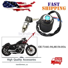 Ignition Switch & Tail Box Lock Keys For XL1200C Sportster 1200 Custom 1996-2011