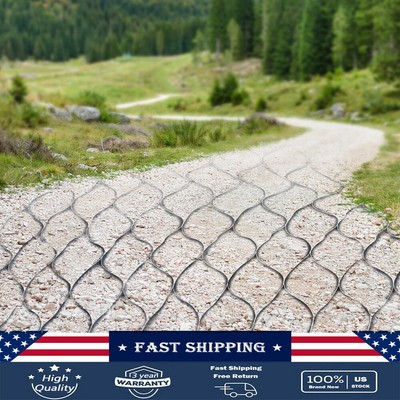 9x17Ft Ground Grid Scalable Ground Grid Gravel Grid Geo Grid Driveway Black US