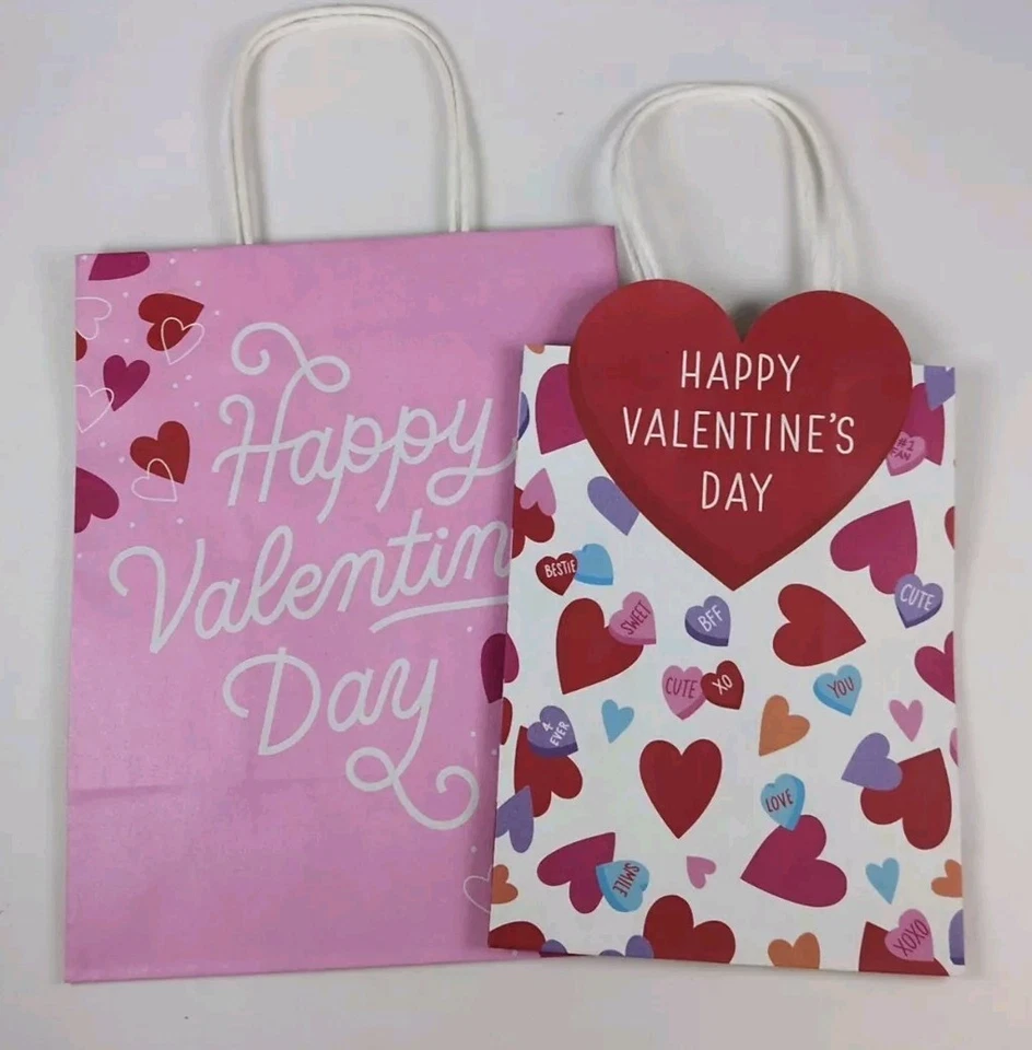 Bulk Wholesale Lot Valentine's Day Hallmark 6 Gift Bag Assortment Variety Sizes - Image 4 of 4