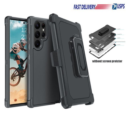 For Samsung Galaxy S24/S23/S22 Ultra Case Rugged Shockproof Hard Belt Clip Cover
