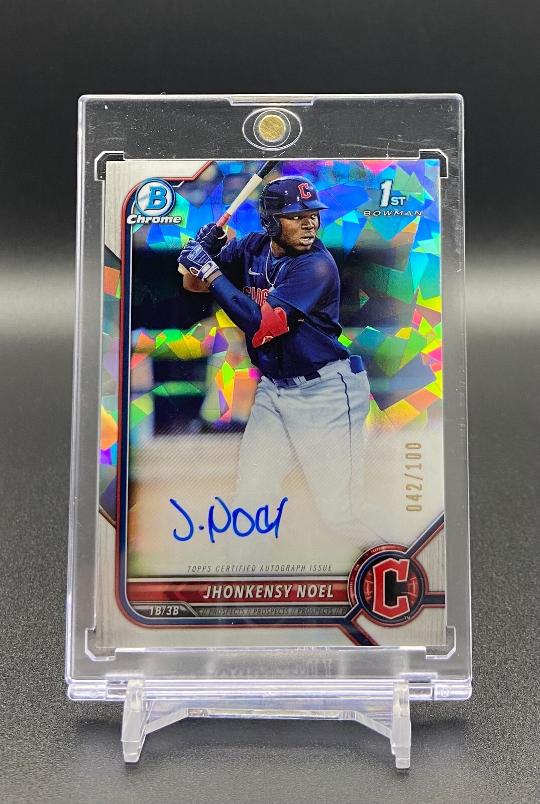 JHONKENSY NOEL - 2022 Bowman 1st BOWMAN CHROME ATOMIC REFRACTOR AUTO #'d 042/100