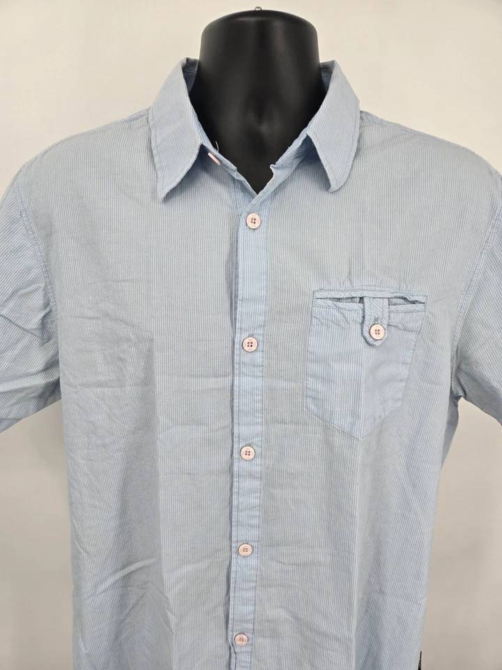 Camisa Lost Mayhem Adulto Grande Azul Blanco Rayas Surf Aire Libre Playa Hombres Foto 2 de 4