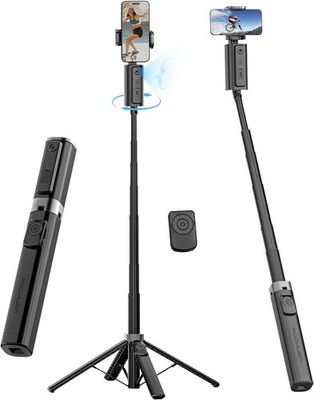 AOCHUAN Face Tracking Stativ für iPhone, 57'' Erweiterbar Selfie Stick für... 