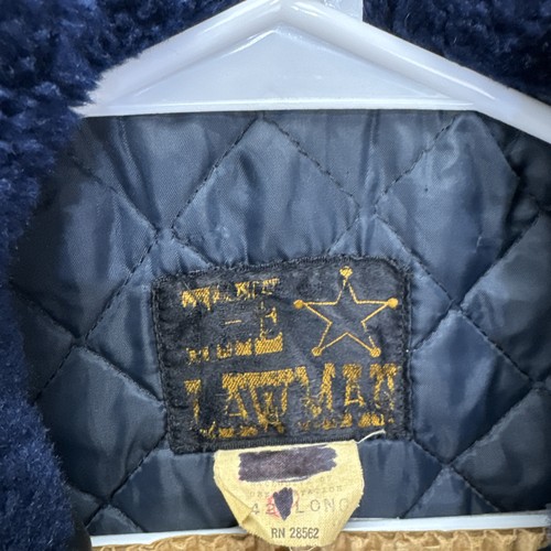 Vintage The Lawman Classic Navy Sheriff Police Security Jacket USA Size 42 Long - Picture 2 of 23