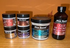 Lot of 6 Mia Secret Acrylic Powder for Nail Design - READ DESCRIPTION