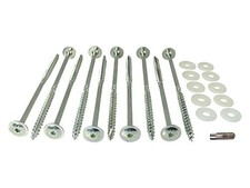Kit de camping 10 x 300 mm - 10 pièces de piquets à vis pour fixation de tentes