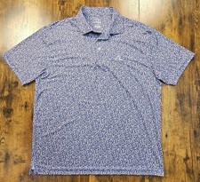 Rhoback Polo Shirt AOP Golf Tee Print Size Large Mens American Flag