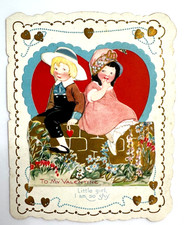 Carrington Co. Die-Cut Valentine Card Country Children Little Girl I'm So Shy