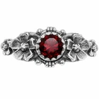 Hessonite Garnet 925 Sterling Silver Floral Ring Size 8 Fall Gift SDR254693