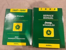 1998 Jeep Wrangler Service Shop Repair Manual Set W Body Diagnostic Procedure Bk