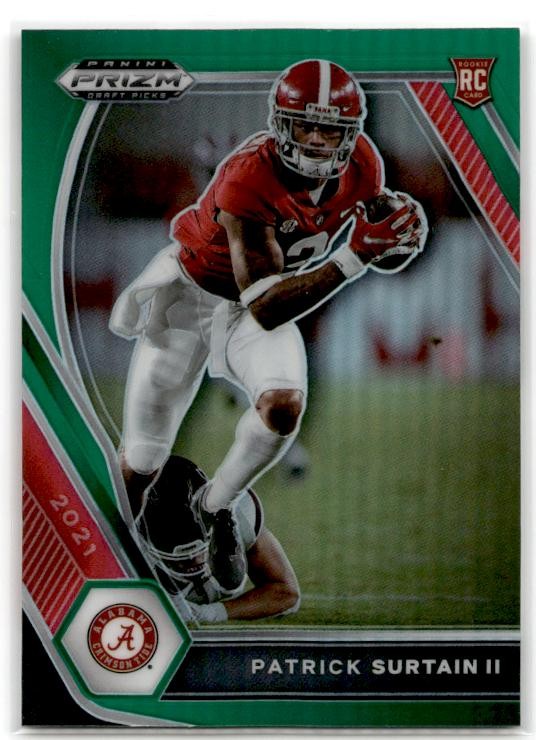 2021 Prizm Draft Picks #143 Patrick Surtain II Green Alabama Crimson Tide