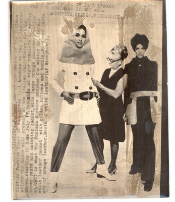 SORELLE FONTANA Sister Fashion House of Rome Winter Dress 1969 Press Photo