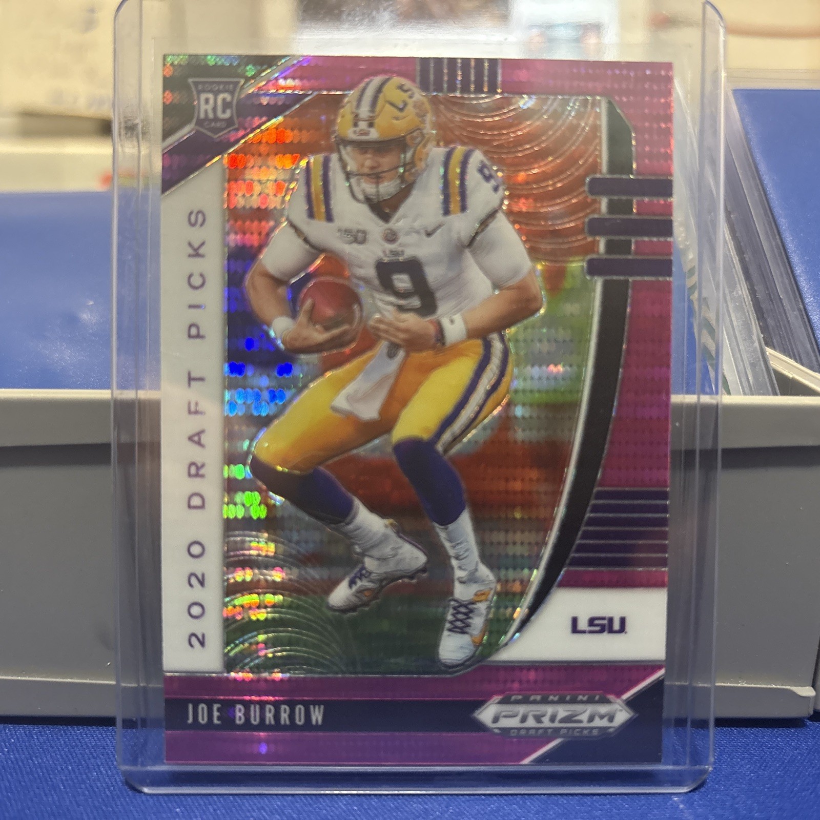 2020 PRIZM DP #105 JOE BURROW PINK PULSAR PRIZM ROOKIE RC, LSU, BENGALS