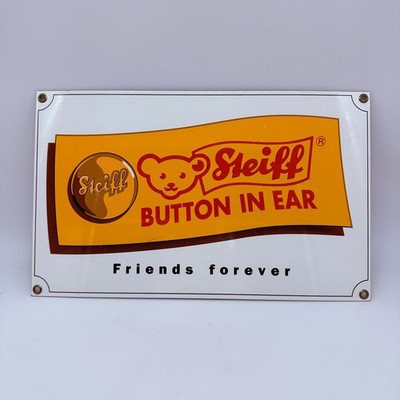 STEIFF BLECHSCHILD REKLAME WERBUNG 30 x 18 cm