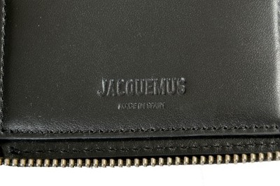 Jacquemus Le Carré Rond Lanyard Square 100% Leather Zip Around